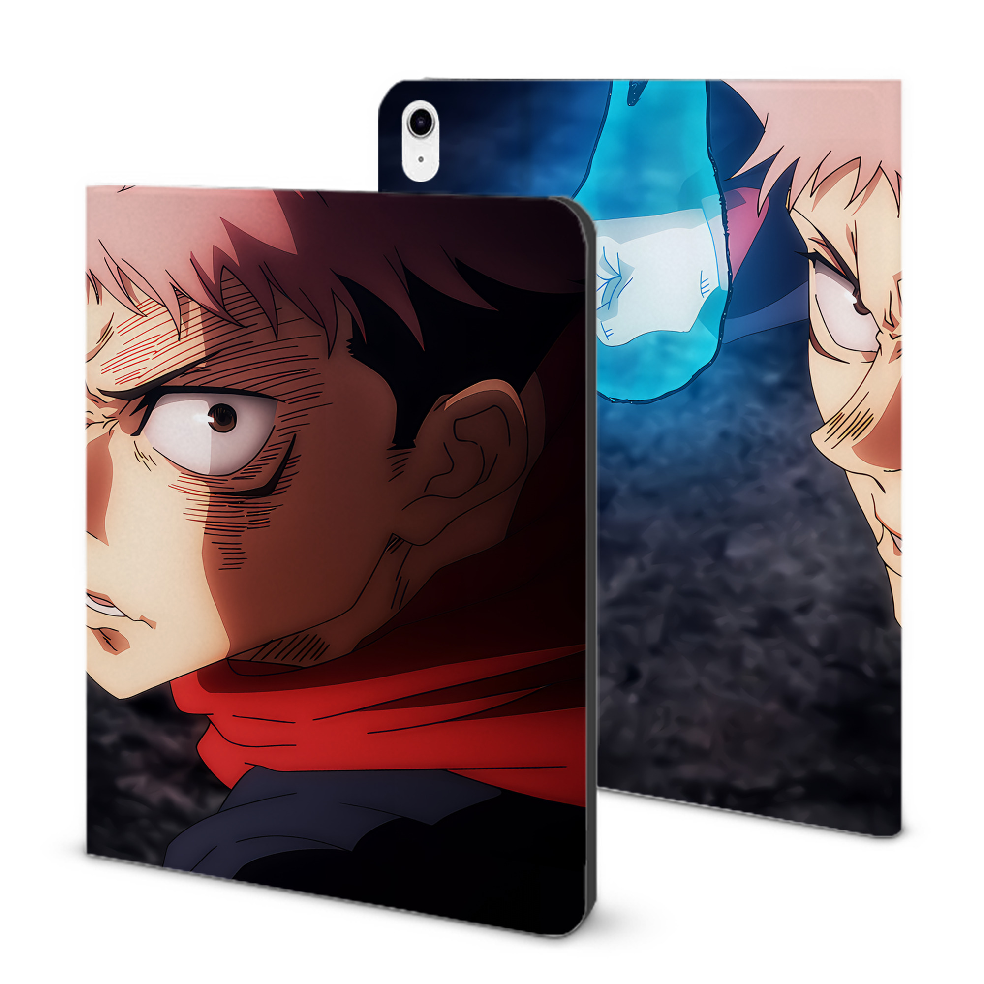 （画像用） 呪術廻戦 Jujutsu Kaisen IPad ケース ブック型 PUレザー TPU 耐衝撃 軽量 薄型 ペン収納なし 全面保護 IPad 各モデル対応